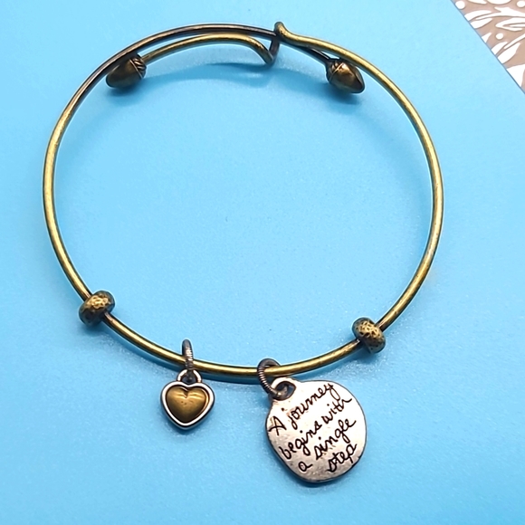 Brighton Art & Soul Collection: "A Journey Begins w A Single Seed" Rustic Bangle - Picture 2 of 9